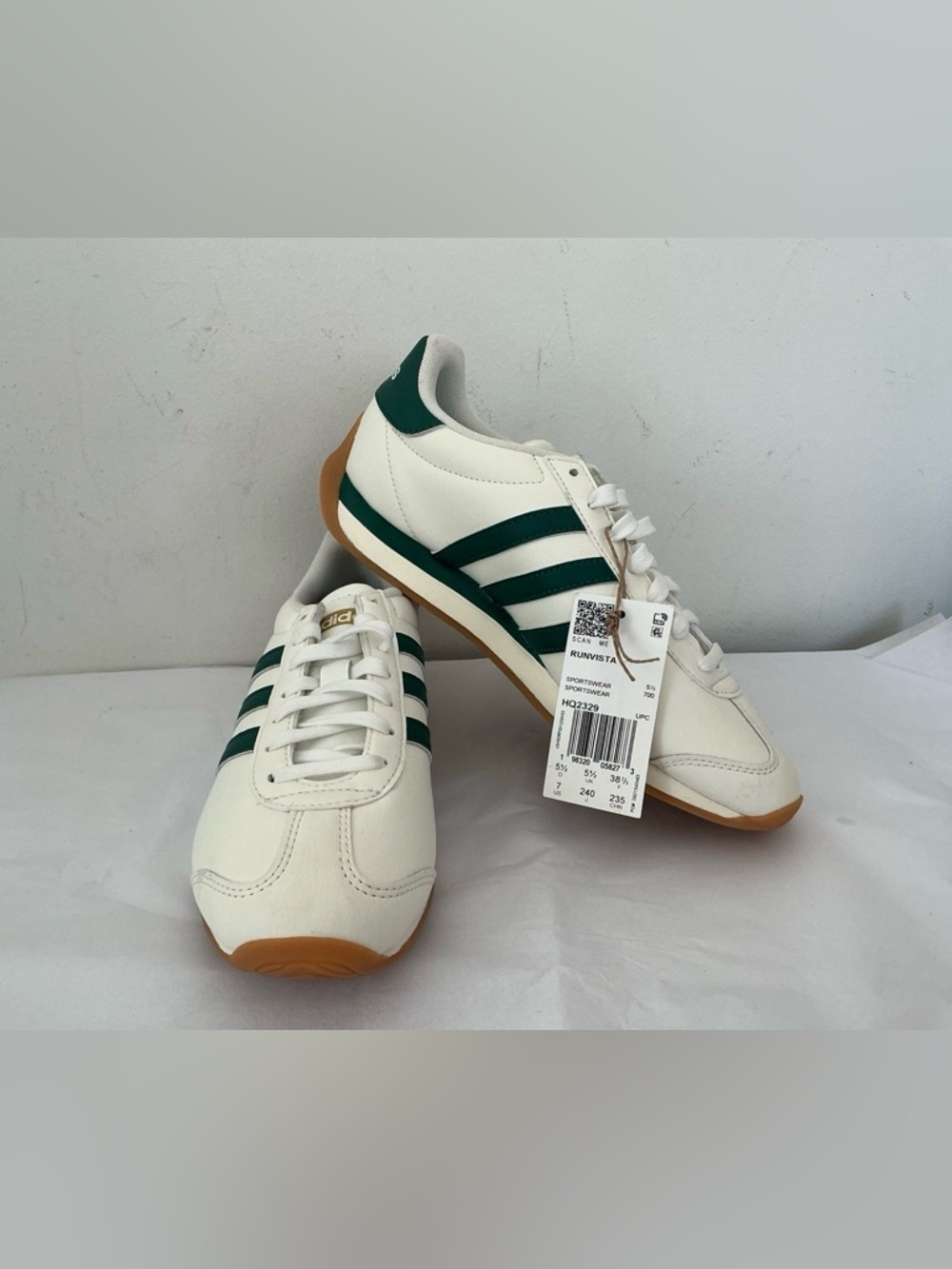 adidas White Runvista Trainers - Picture 5 of 6